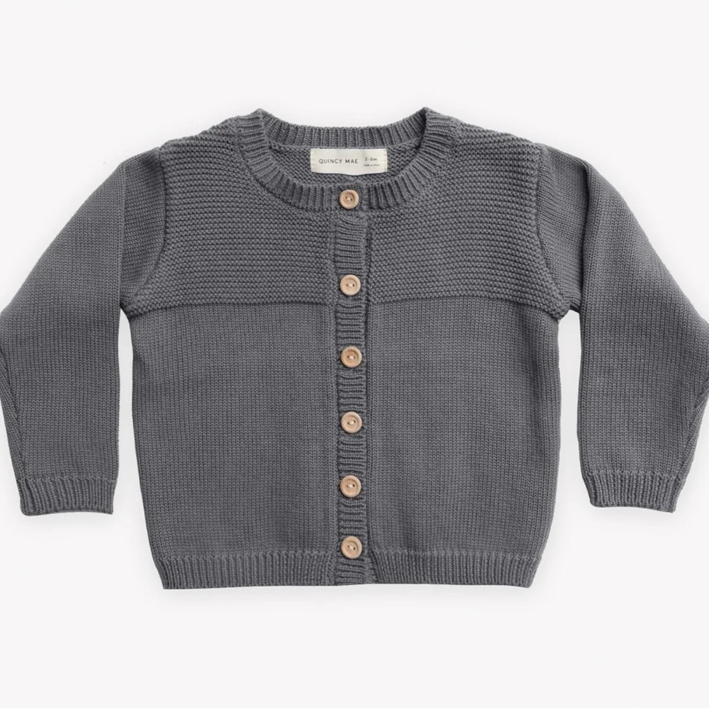 QUINCY MAE
Knit Cardigan - Dark Sea (18-24mo)
